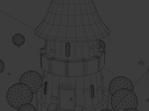 small cartoon ancient castle 3D Модель