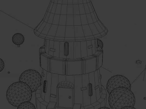 small cartoon ancient castle 3D Model