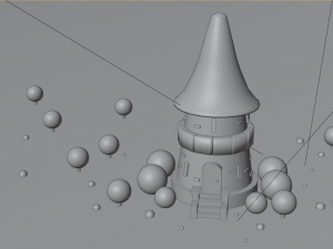 small cartoon ancient castle 3D Модель