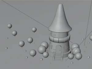 small cartoon ancient castle 3D Model