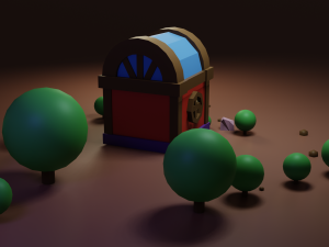 small residential building in the forest 3D Model