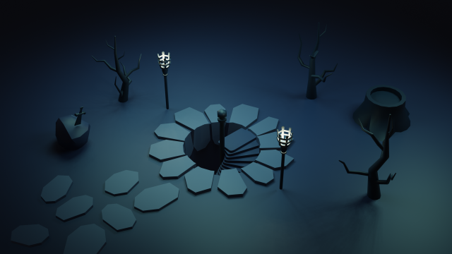 basement entrance in the woods Modelo 3D .c4d .max .obj .3ds .fbx .stl .blend 