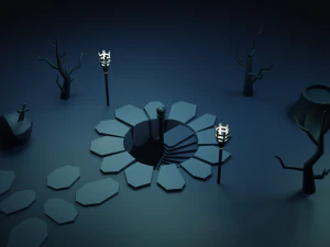 Kellereingang im Wald 3D Modell