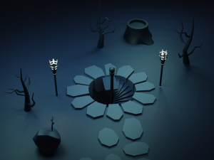 basement entrance in the woods Modelo 3D