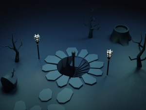 basement entrance in the woods Modelo 3D