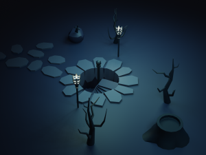 basement entrance in the woods Modelo 3D