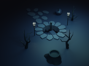 basement entrance in the woods Modelo 3D