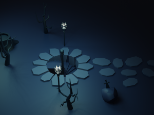 basement entrance in the woods Modelo 3D