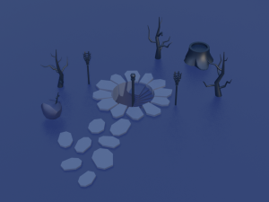 basement entrance in the woods Modelo 3D