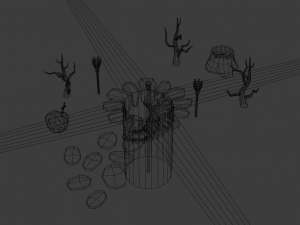 basement entrance in the woods Modelo 3D