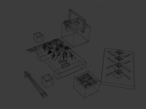 cartoon sushi set model 3D 모델