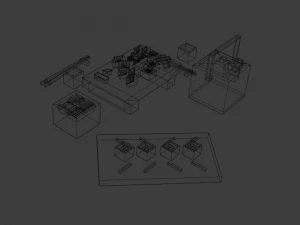 cartoon sushi set model 3D Model