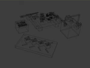 cartoon sushi set model 3D Model