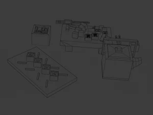 cartoon sushi set model 3D Model