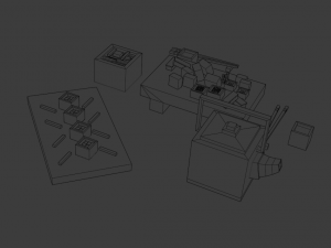 cartoon sushi set model 3D 모델