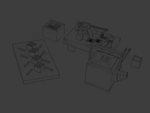 cartoon sushi set model 3D Model