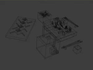 cartoon sushi set model 3D Model
