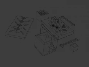 cartoon sushi set model 3D Model
