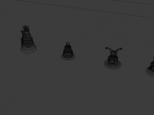 playing card style birthday cakes 3D Model