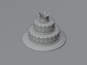 playing card style birthday cakes 3D Model
