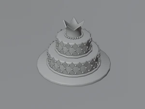 playing card style birthday cakes 3D Model