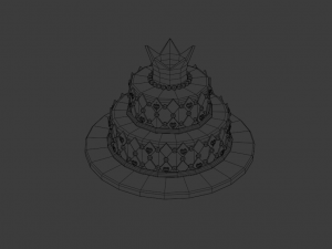 playing card style birthday cakes 3D Model