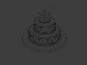 playing card style birthday cakes 3D Model