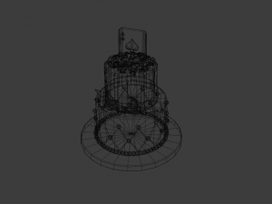playing card style birthday cakes 3D Model