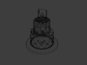 playing card style birthday cakes 3D Model