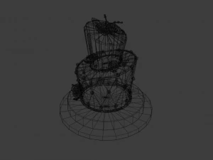 playing card style birthday cakes 3D Model