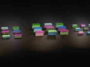 collection of cartoon houses Model 3D