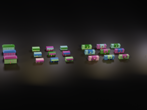 collection of cartoon houses Model 3D