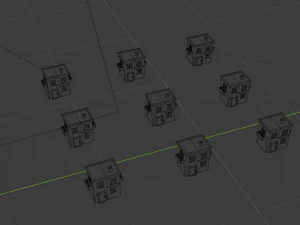 collection of cartoon houses 3D Model