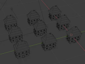 collection of cartoon houses 3D Model