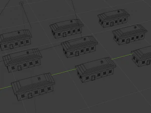 collection of cartoon houses 3D Model