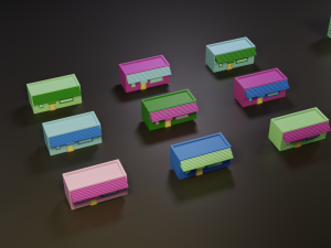 collection of cartoon houses Model 3D