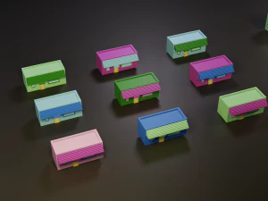 collection of cartoon houses 3D Model