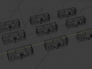 collection of cartoon houses 3D Model