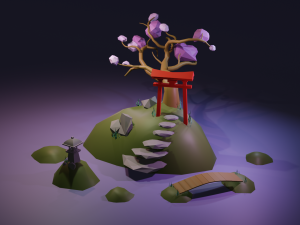 japanese island 3D Model
