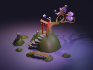 japanese island 3D Модель