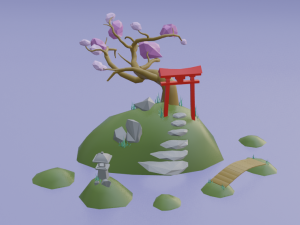 japanese island 3D Модель