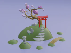 japanese island 3D Model