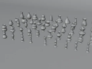 high poly vases without texture 3D Model