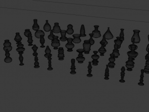 high poly vases without texture 3D Model