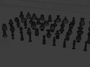 high poly vases without texture 3D Model