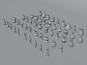 high poly vases without texture 3D Model