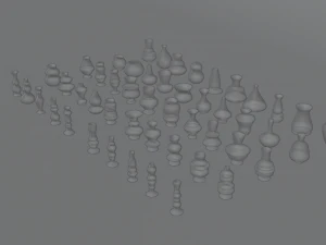 high poly vases without texture 3D Model