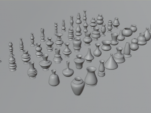 high poly vases without texture 3D Model