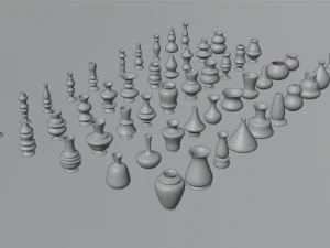 high poly vases without texture 3D Model