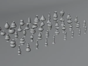high poly vases without texture 3D Model